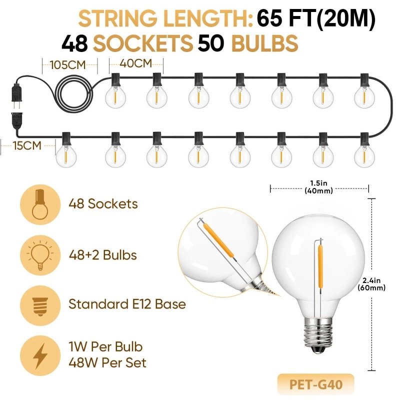 Seasonal Garland String Lights - FCHF CITY