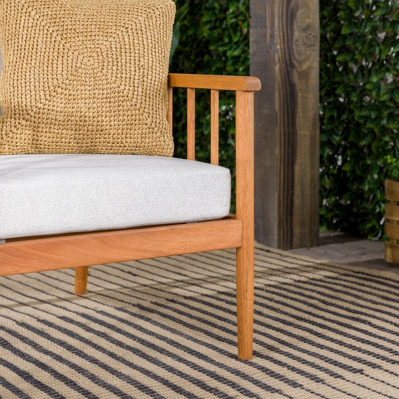 Sedona Modern Wood Spindle Patio Lounge Chair - FCHF CITY