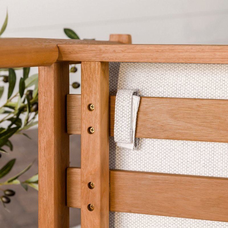 Sedona Modern Wood Spindle Patio Lounge Chair - FCHF CITY