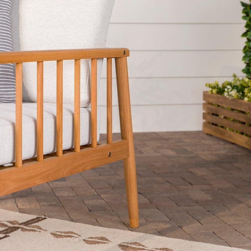 Sedona Modern Wood Spindle Patio Lounge Chair - FCHF CITY