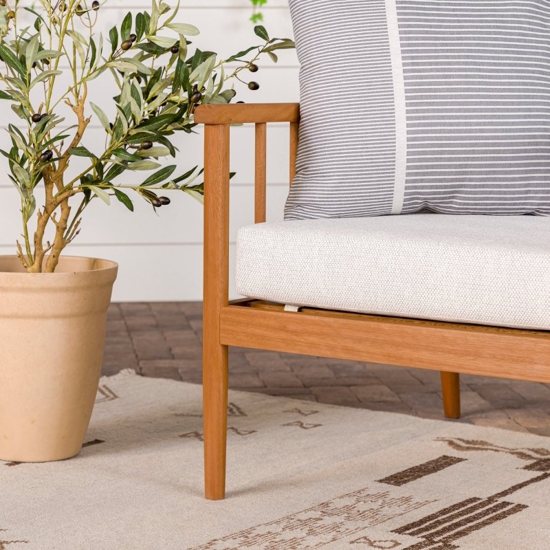 Sedona Modern Wood Spindle Patio Lounge Chair - FCHF CITY