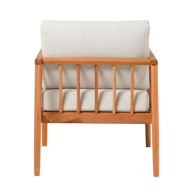 Sedona Modern Wood Spindle Patio Lounge Chair - FCHF CITY