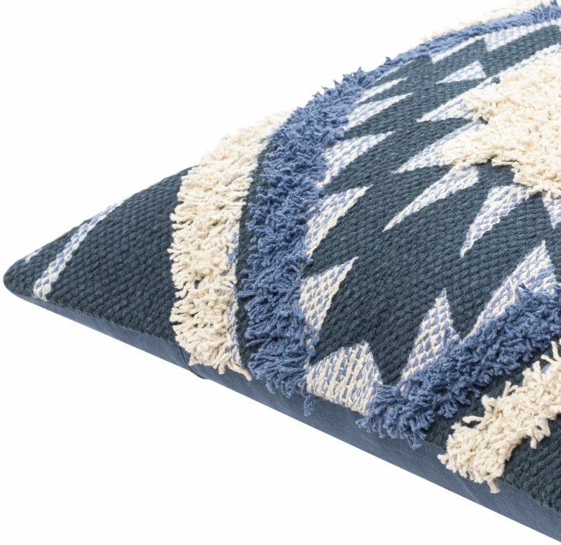 Shepardsville Navy Kilim Geometric Throw Pillow - FCHF CITY