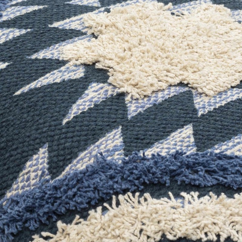 Shepardsville Navy Kilim Geometric Throw Pillow - FCHF CITY