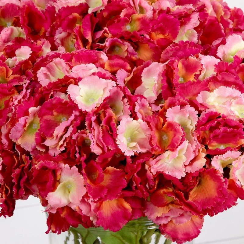 Signature Collection 18” Blooming Hydrangea Artificial Arrangement in Glass Vase - FCHF CITY