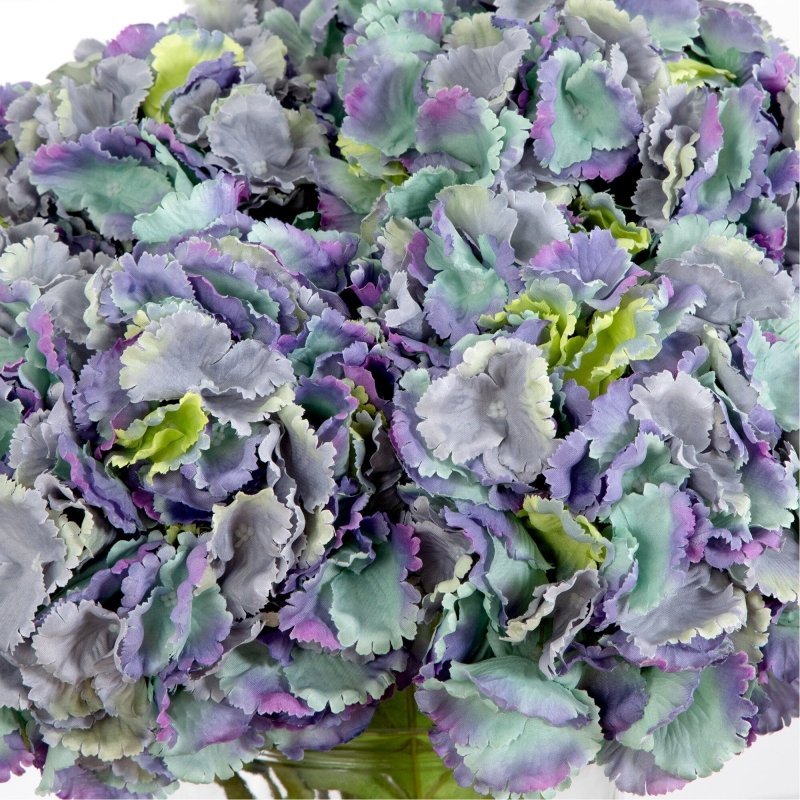 Signature Collection 18” Blooming Hydrangea Artificial Arrangement in Glass Vase - FCHF CITY