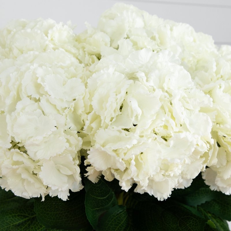 Signature Collection 30” Artificial Hydrangea Arrangement in Ceramic Floral Printed Vase - FCHF CITY