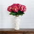 Signature Collection 30” Artificial Hydrangea Arrangement in Ceramic Floral Printed Vase - FCHF CITY