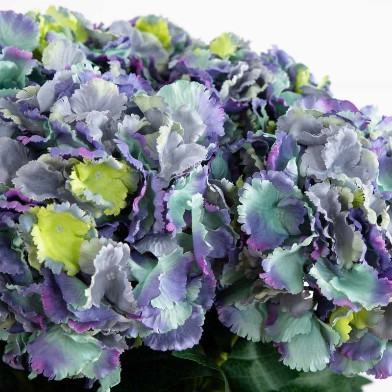 Signature Collection 30” Artificial Hydrangea Arrangement in Ceramic Floral Printed Vase - FCHF CITY