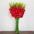 Signature Collection 44” Gladiola Artificial Arrangement in Glass Vase - FCHF CITY