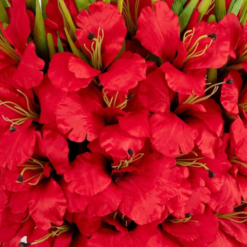 Signature Collection 44” Gladiola Artificial Arrangement in Glass Vase - FCHF CITY