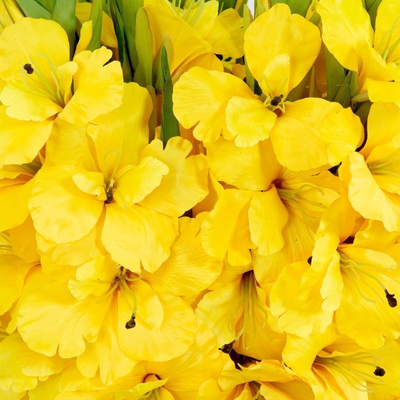 Signature Collection 44” Gladiola Artificial Arrangement in Glass Vase - FCHF CITY