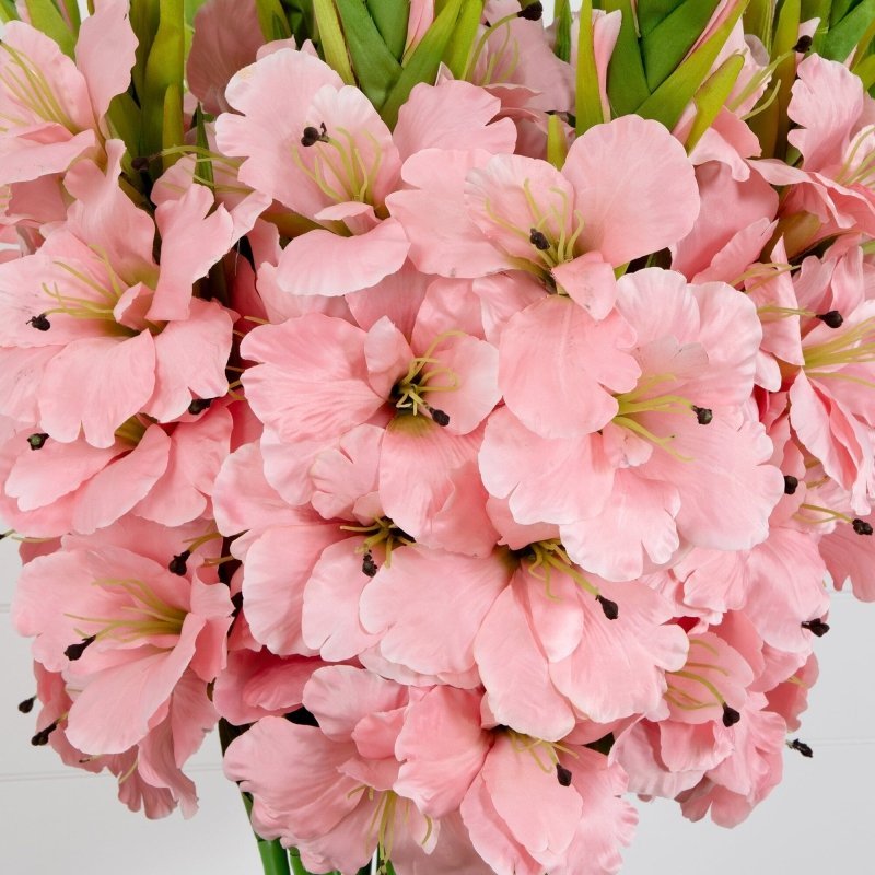 Signature Collection 44” Gladiola Artificial Arrangement in Glass Vase - FCHF CITY