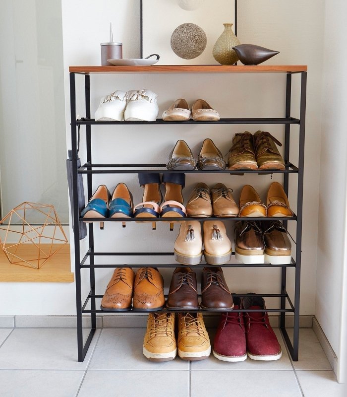 Six - Tier Shoe Rack (34" H) - Steel - FCHF CITY