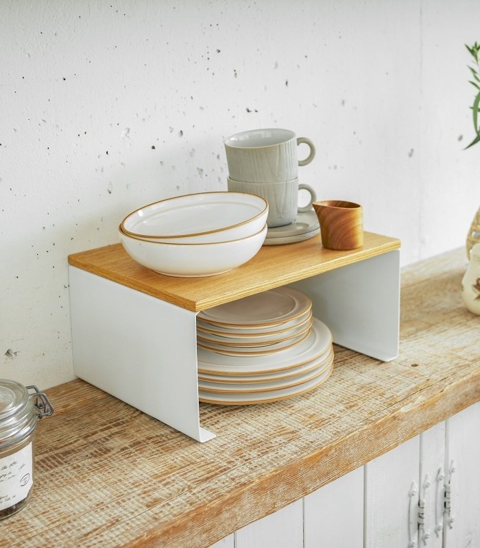 Stackable Countertop Shelf - Two Sizes - Steel + Wood - FCHF CITY