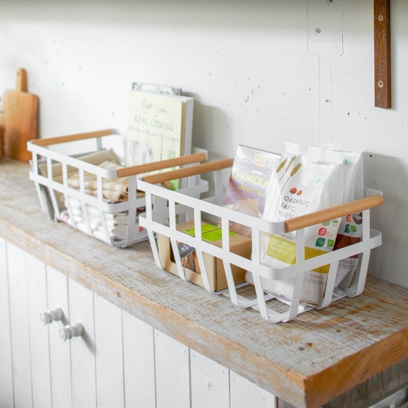 Storage Basket - Two Sizes - Steel + Wood - FCHF CITY