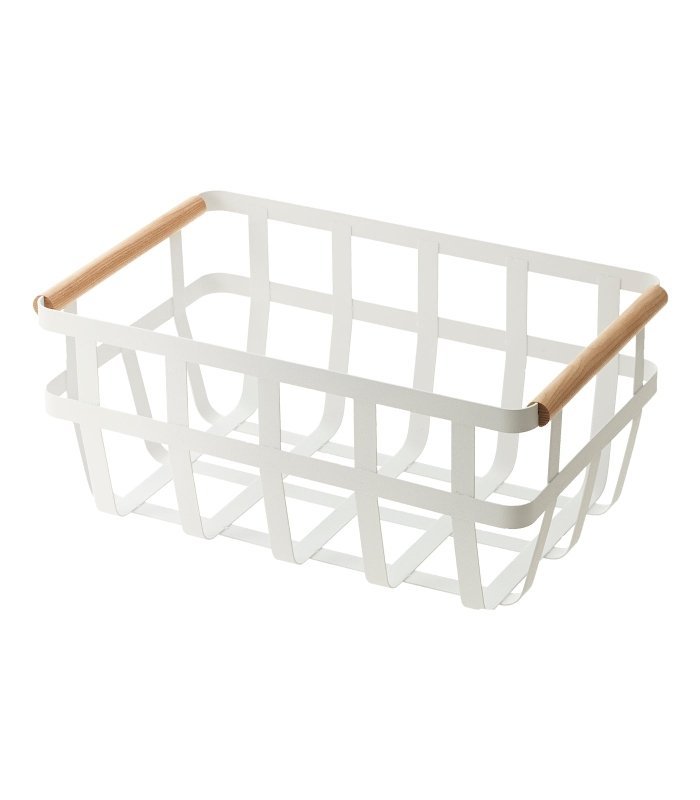 Storage Basket - Two Sizes - Steel + Wood - FCHF CITY