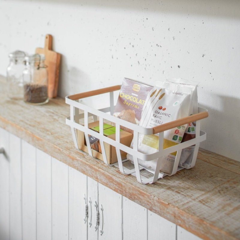 Storage Basket - Two Sizes - Steel + Wood - FCHF CITY