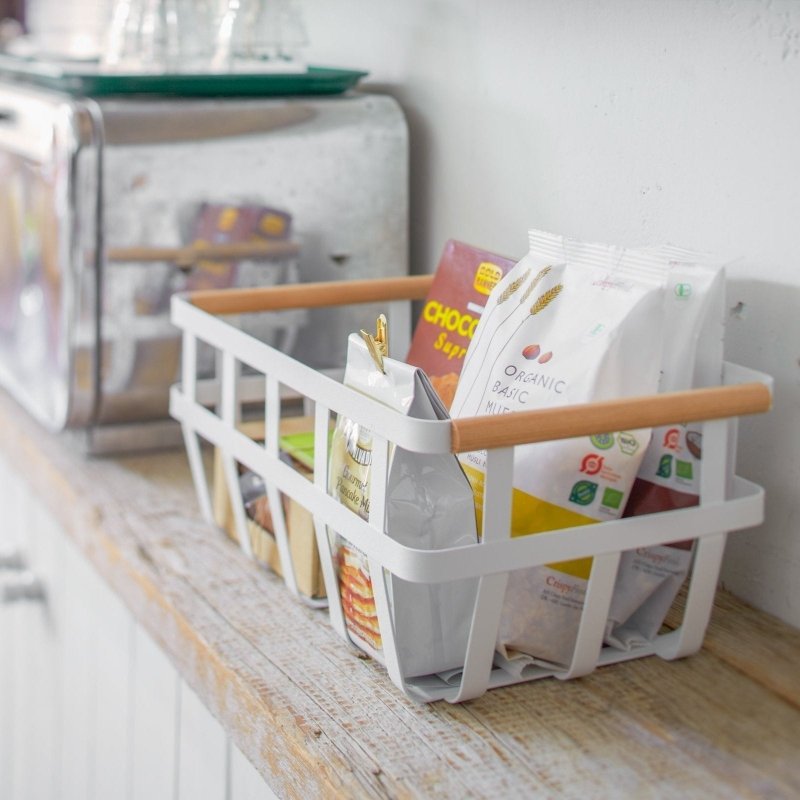 Storage Basket - Two Sizes - Steel + Wood - FCHF CITY