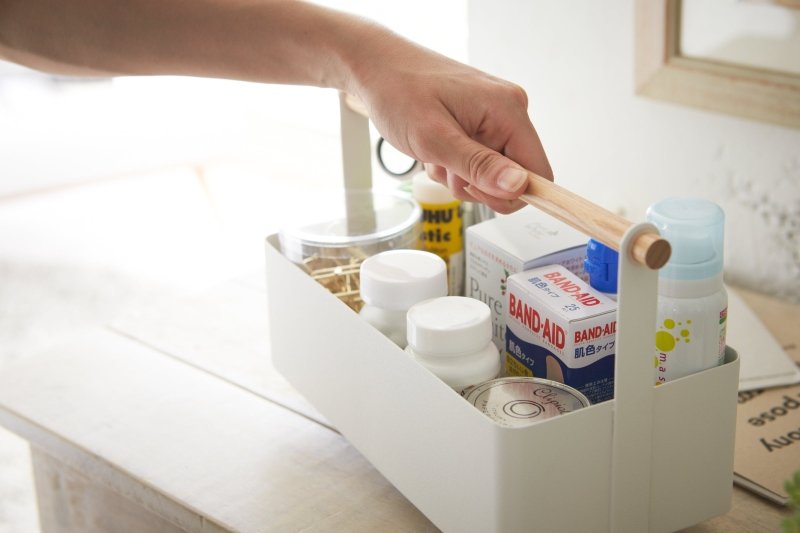 Storage Caddy - 2 Sizes - Steel + Wood - FCHF CITY