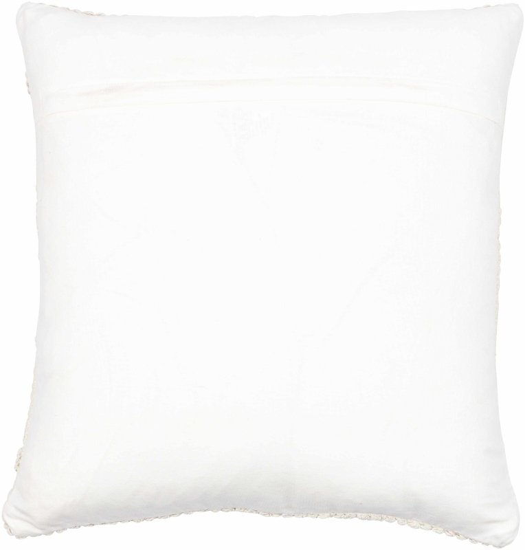 Sumiton White Textured Crochet Cotton Throw Pillow - FCHF CITY