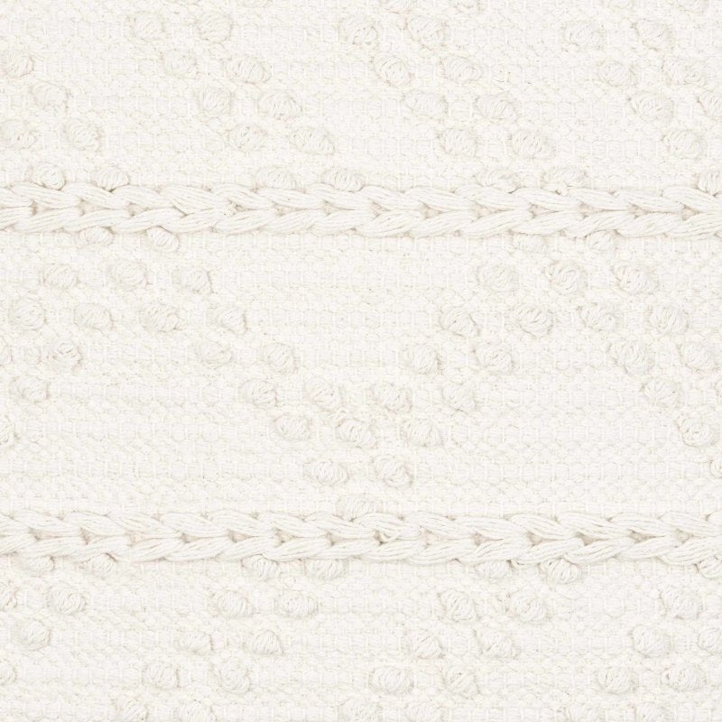 Sumiton White Textured Crochet Cotton Throw Pillow - FCHF CITY