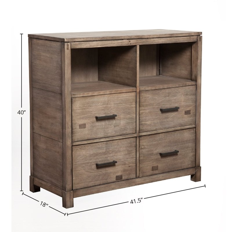 Sydney TV Media Chest, Weathered Grey - FCHF CITY