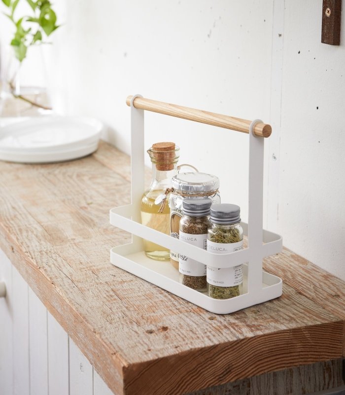 Tabletop Storage Caddy - Steel + Wood - FCHF CITY