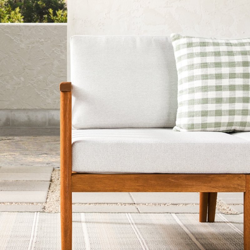 Taylor Modern Wood Outdoor 3 - Piece L - Shaped Sectional Set - FCHF CITY