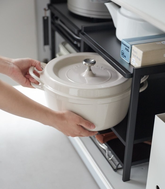 Three - Tier Cabinet Storage Rack (14" H) - Steel - FCHF CITY