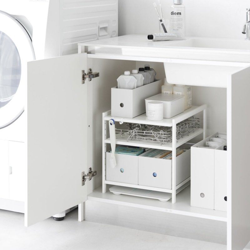 Three - Tier Cabinet Storage Rack (14" H) - Steel - FCHF CITY