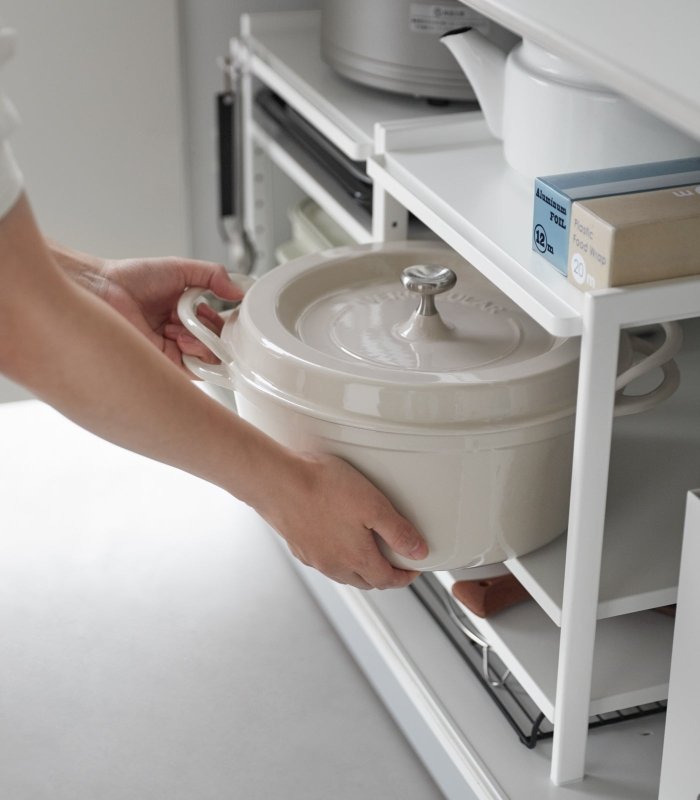 Three - Tier Cabinet Storage Rack (14" H) - Steel - FCHF CITY