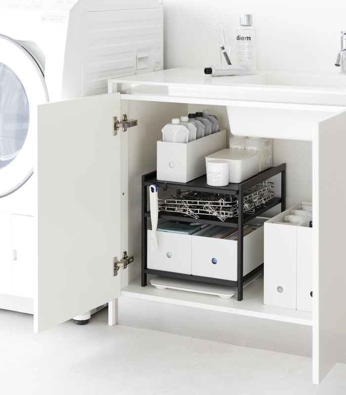 Three - Tier Cabinet Storage Rack (14" H) - Steel - FCHF CITY