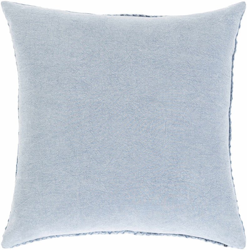 Toodyay Textured Light Blue Square Throw Pillow - FCHF CITY