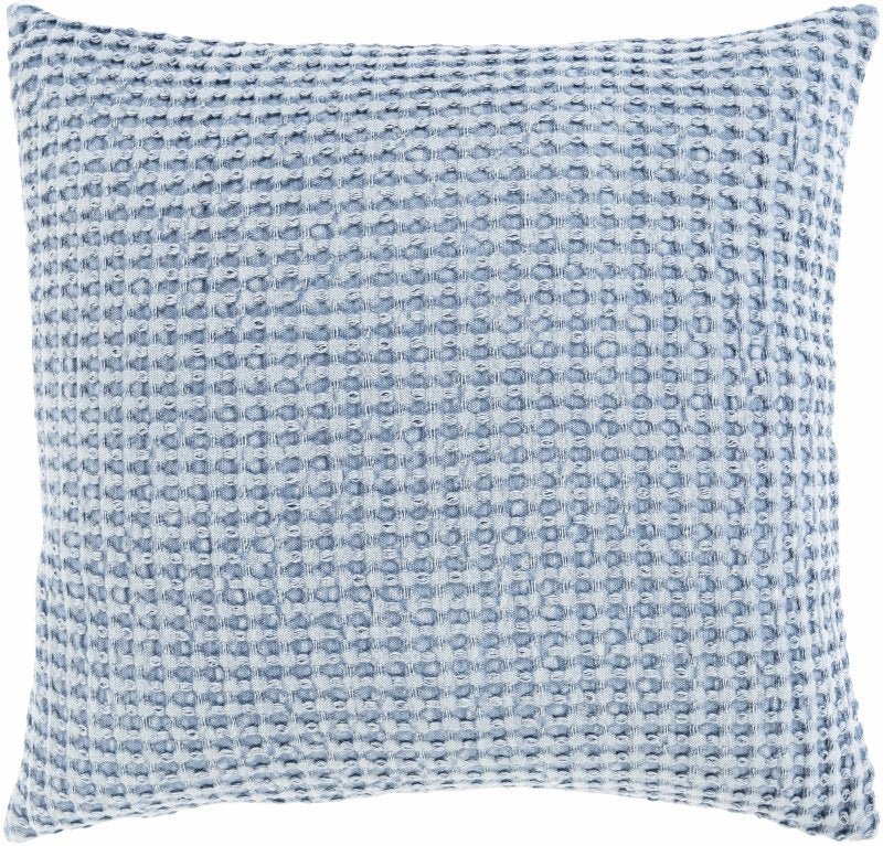 Toodyay Textured Light Blue Square Throw Pillow - FCHF CITY
