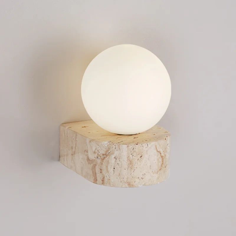 Travertine Orb Wall Light - FCHF CITY