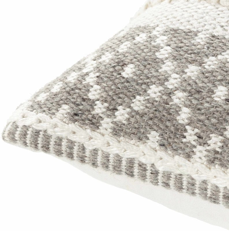 Truckee Neutral Textured Wool Throw Pillow - FCHF CITY