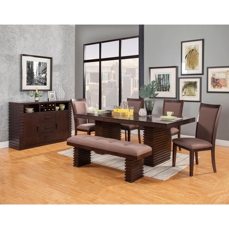 Trulinea Bench, Dark Espresso - FCHF CITY