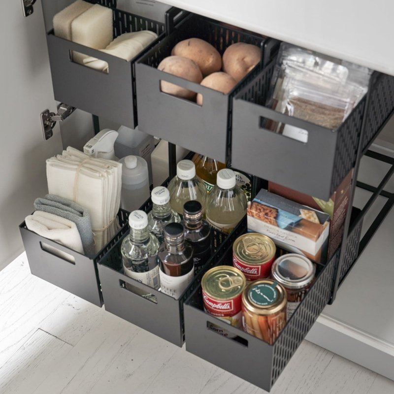 Two - Tier Cabinet Storage Basket - FCHF CITY