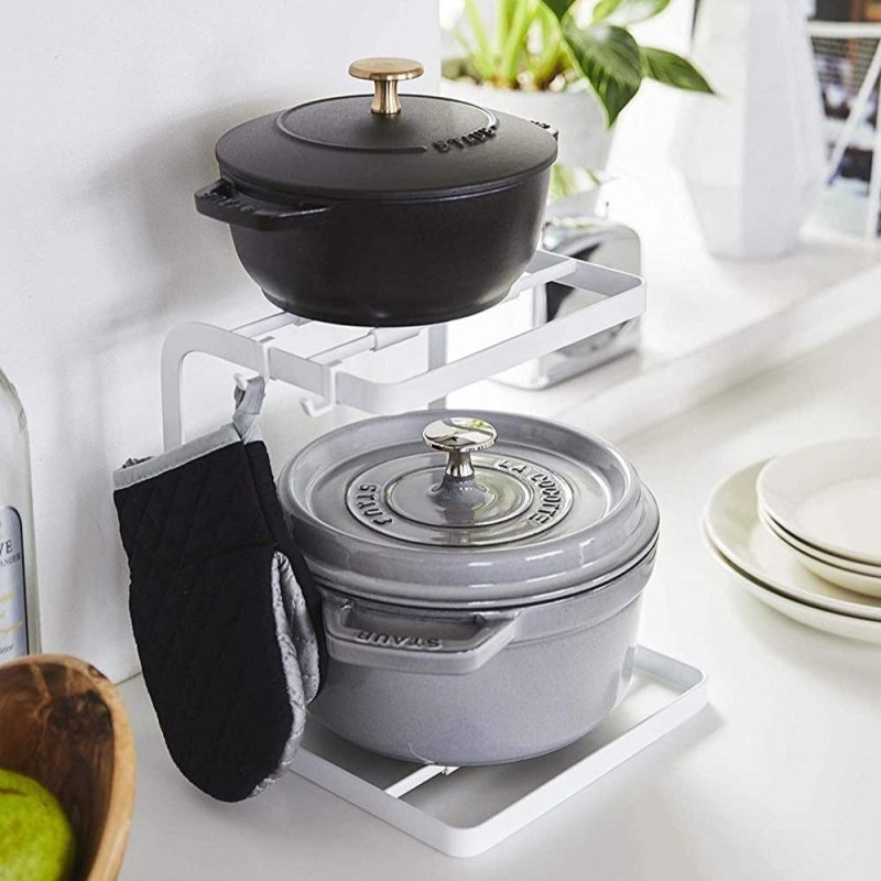 Two - Tier Pot Rack - Steel - FCHF CITY