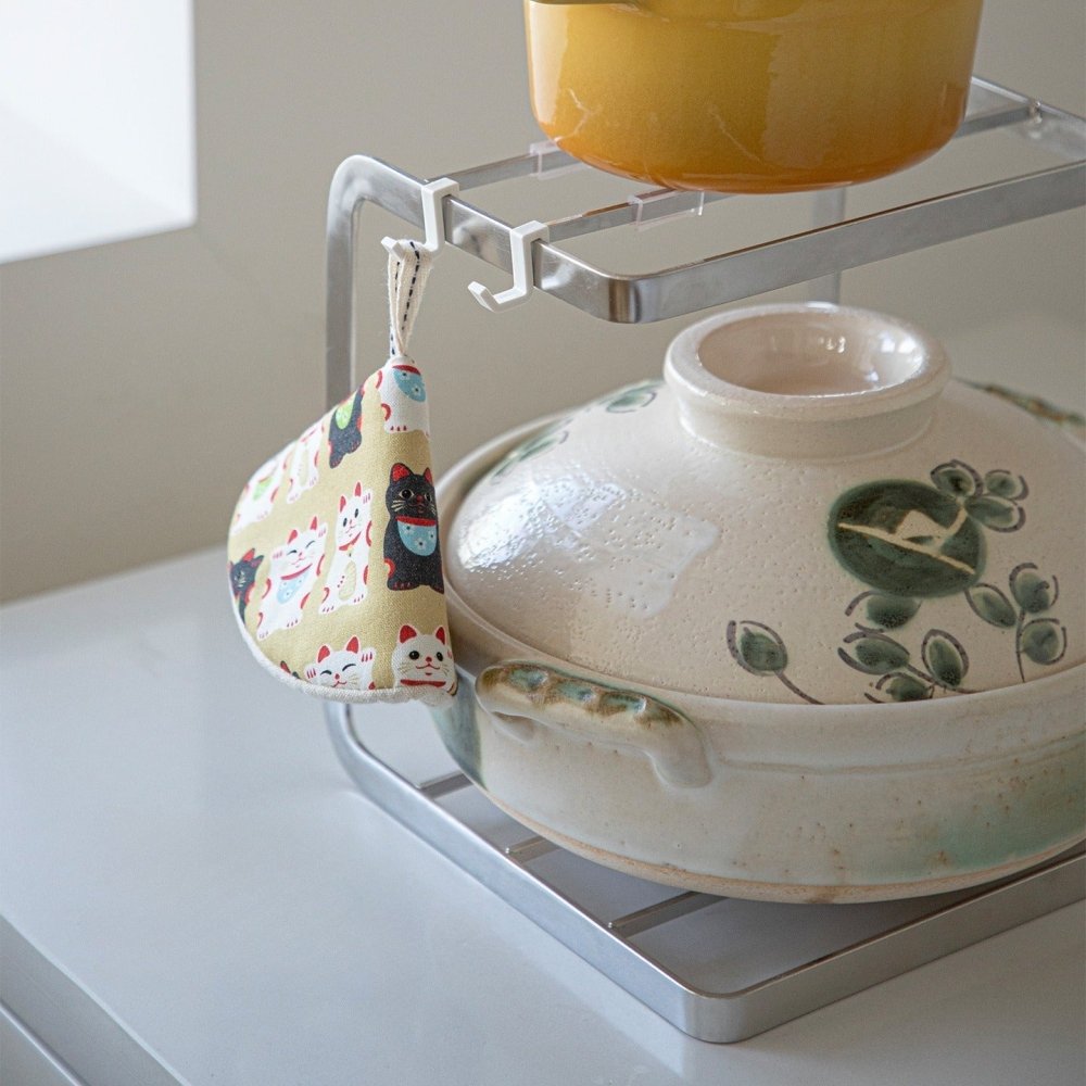 Two - Tier Pot Rack - Steel - FCHF CITY