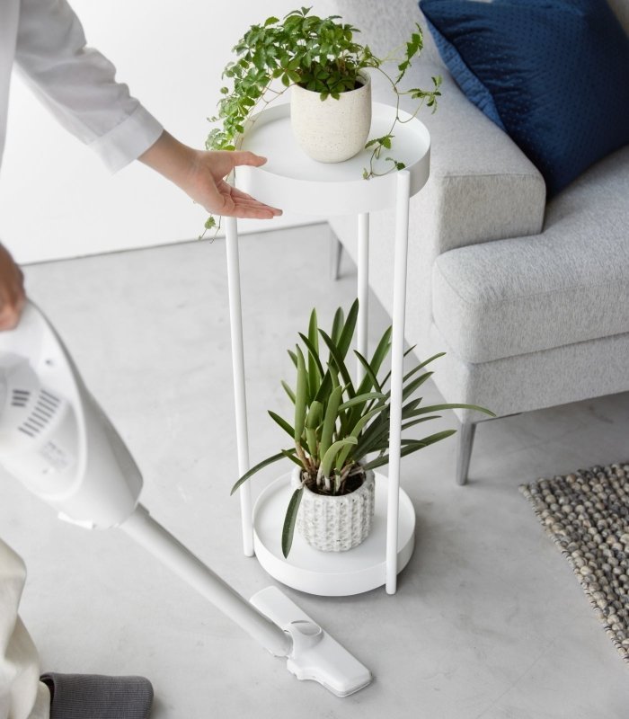 Two - Tier Rolling Plant Stand (28" H) - Steel - FCHF CITY