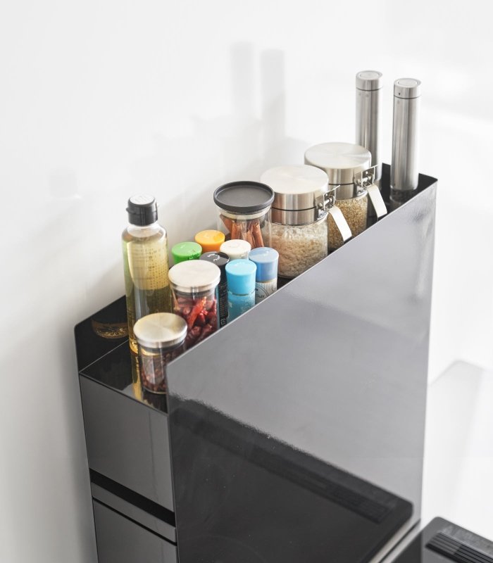 Two - Tier Sliding Drawer Seasoning Rack - Steel - FCHF CITY