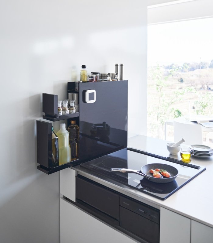 Two - Tier Sliding Drawer Seasoning Rack - Steel - FCHF CITY