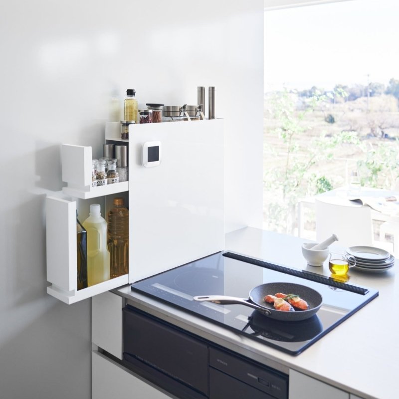 Two - Tier Sliding Drawer Seasoning Rack - Steel - FCHF CITY