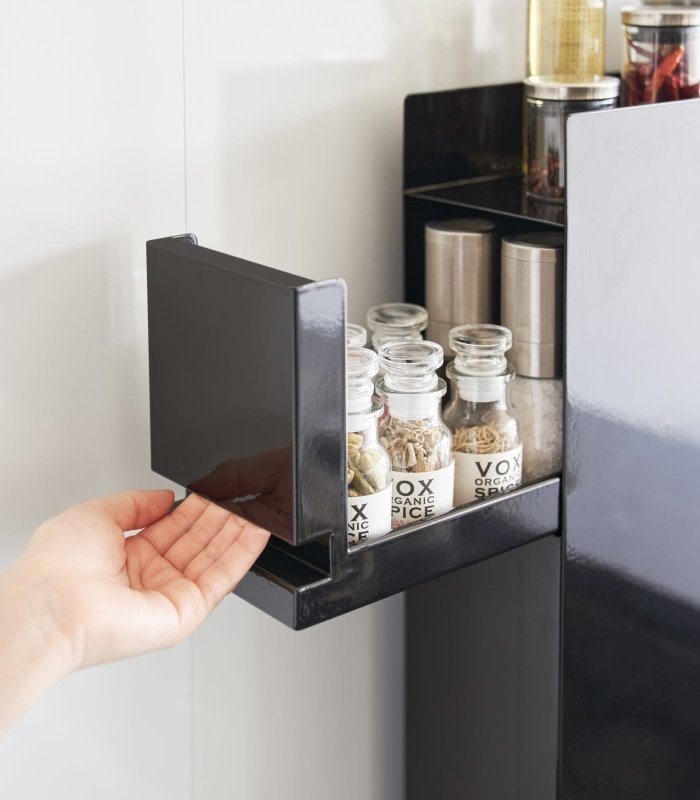 Two - Tier Sliding Drawer Seasoning Rack - Steel - FCHF CITY