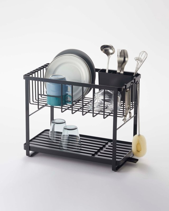 Two - Tier Wire Dish Rack - Steel - FCHF CITY