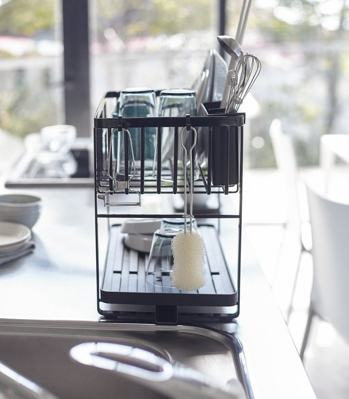 Two - Tier Wire Dish Rack - Steel - FCHF CITY