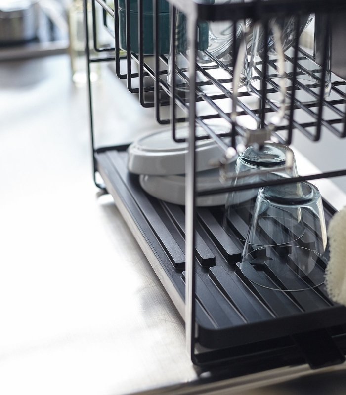 Two - Tier Wire Dish Rack - Steel - FCHF CITY