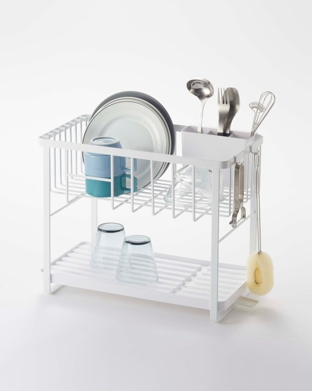 Two - Tier Wire Dish Rack - Steel - FCHF CITY